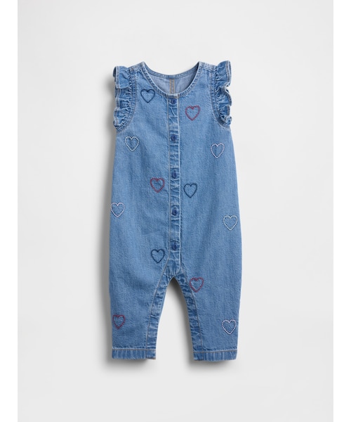 APEE ハート柄デニムオーバーオール &mall（アンドモール）三井