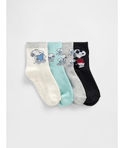 スヌーピー クオータークルーソックス 4足セット (幼児・ベビー)