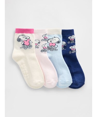 スヌーピー クオータークルーソックス 4足セット (幼児・ベビー)