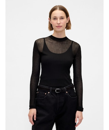 ハイネック シアーセーター