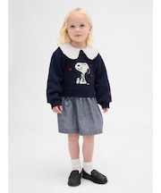 スヌーピー ラッフルフリル 襟付き スウェットワンピース (幼児・ベビー)