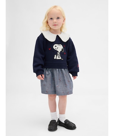 スヌーピー ラッフルフリル 襟付き スウェットワンピース (幼児・ベビー)