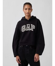 ヴィンテージソフト オーバーサイズ クロップド ランタンスリーブ パーカー