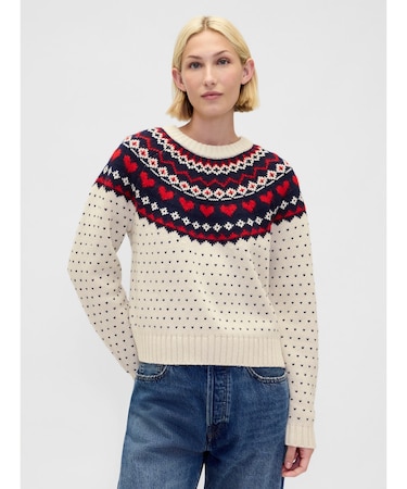 ウールブレンド ラグラン クルーネックセーター