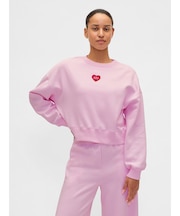 ヴィンテージソフト オーバーサイズ ハート GAPロゴ ウェッジ スウェットシャツ