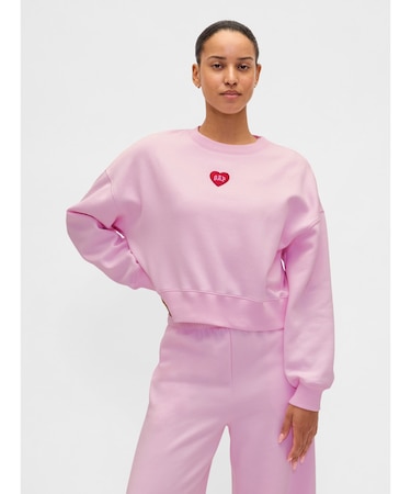 ヴィンテージソフト オーバーサイズ ハート GAPロゴ ウェッジ スウェットシャツ