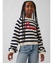 リラックスフィット グラフィック クルーネックセーター (キッズ)