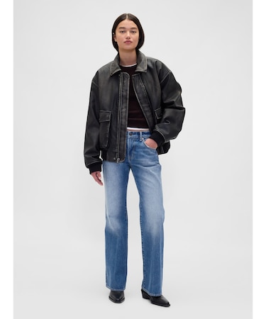 ミッドライズ リラックスフィット フレアデニム