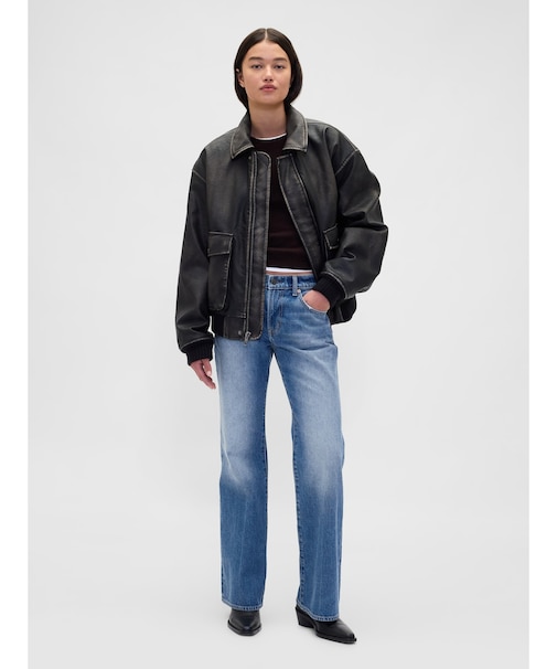 ミッドライズ リラックスフィット フレアデニム