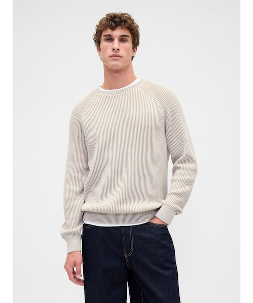 クラシック ラグラン クルーネックセーター