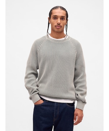 クラシック ラグラン クルーネックセーター