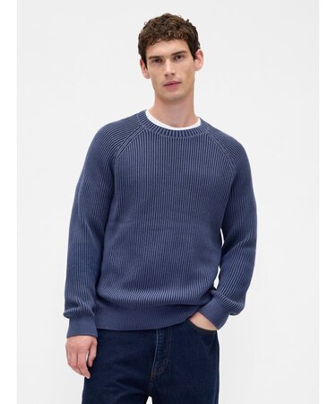 クラシック ラグラン クルーネックセーター