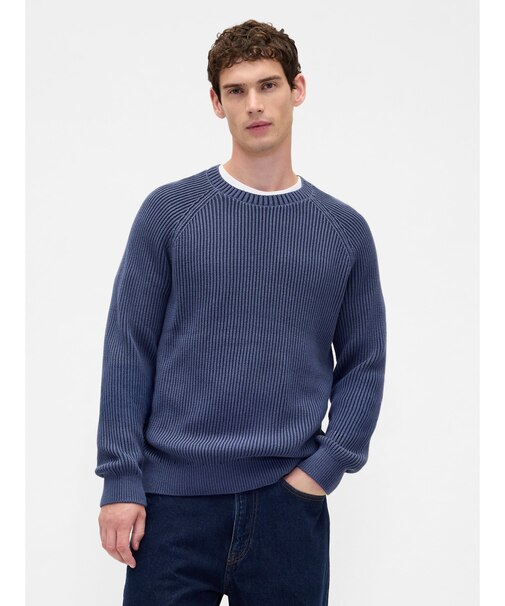 クラシック ラグラン クルーネックセーター