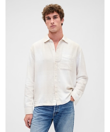 リラックスフィット フランネルシャツ