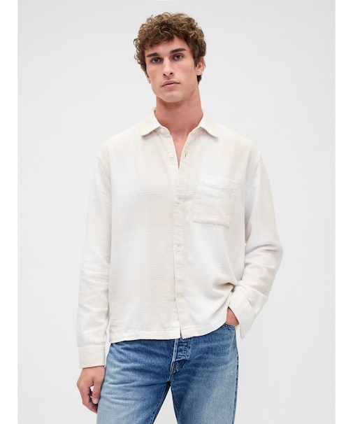 リラックスフィット フランネルシャツ