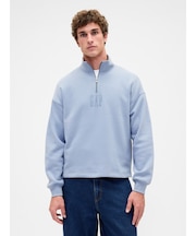 ヴィンテージソフト オーバーサイズ GAPロゴ 1/4ジップアッププルオーバー