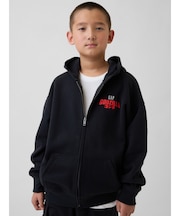 ゴジラ ビンテージソフトグラフィック GAPロゴ ジップアップパーカー (キッズ)