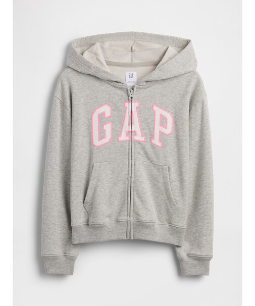 リラックスフィット GAPロゴ ジップアップパーカー (キッズ)