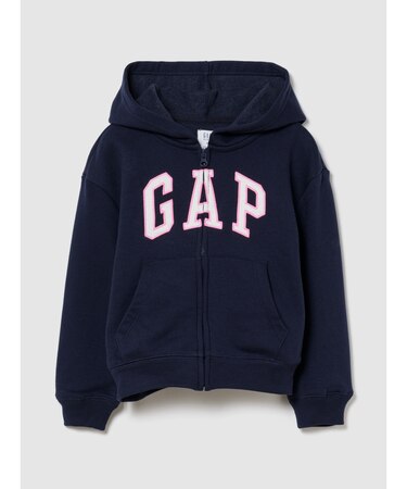 リラックスフィット GAPロゴ ジップアップパーカー (キッズ)