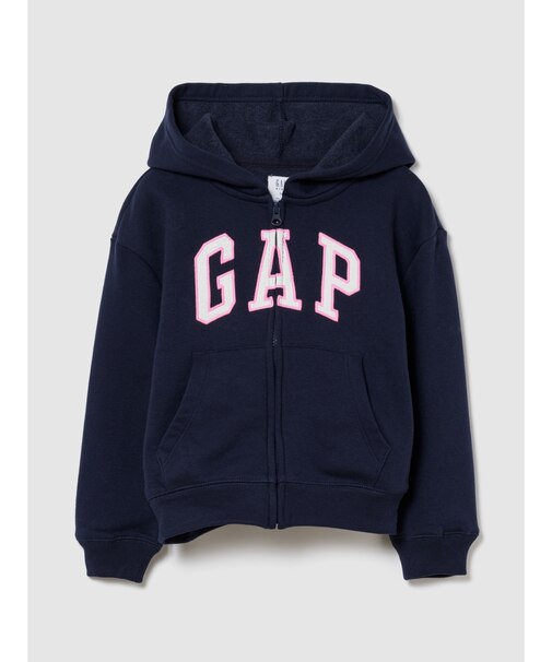 リラックスフィット GAPロゴ ジップアップパーカー (キッズ)