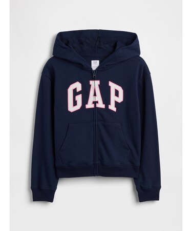 リラックスフィット GAPロゴ ジップアップパーカー (キッズ)