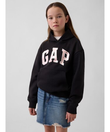 リラックスフィット GAPロゴ ジップアップパーカー (キッズ)