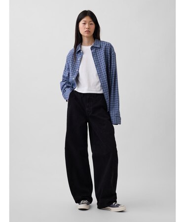 ハイライズ バレルデニム ブラック