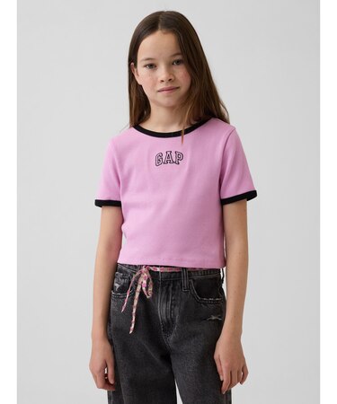 GAPロゴ リブ リンガーTシャツ (キッズ)