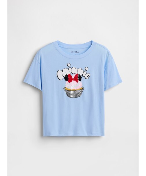 GapKids × ディズニー オーバーサイズ フリッピー変身スパンコール グラフィックTシャツ