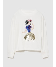 GapKids × ディズニー オーバーサイズ フリッピースパンコール グラフィックTシャツ