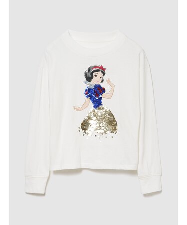 GapKids × ディズニー オーバーサイズ フリッピースパンコール グラフィックTシャツ