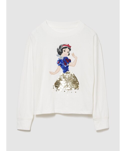 GapKids × ディズニー オーバーサイズ フリッピースパンコール グラフィックTシャツ