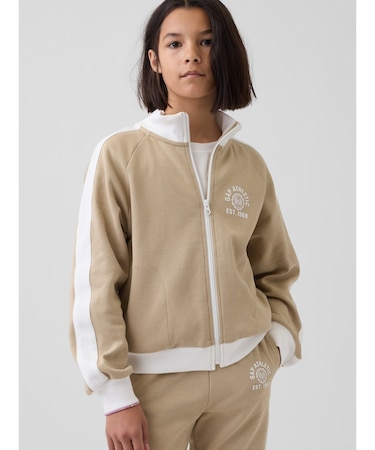 リラックスフィットGAPアスレチックロゴジップアップトラックジャケット（キッズ）