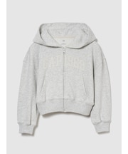 ヴィンテージソフト フレンチテリー オーバーサイズ クロップド GAPロゴ ジップアップパーカー (キッズ)