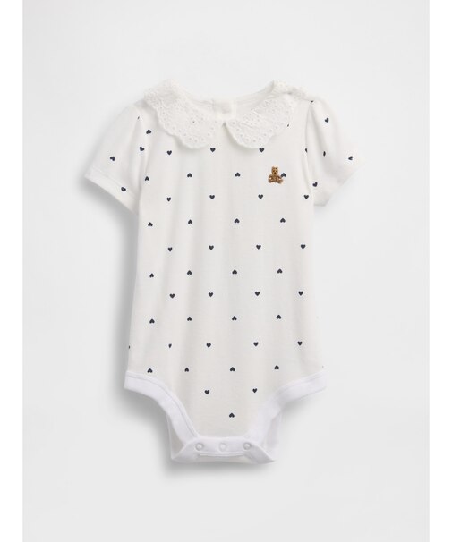 プリント ブラナンベア ピーターパン襟ボディスーツ (ベビー)