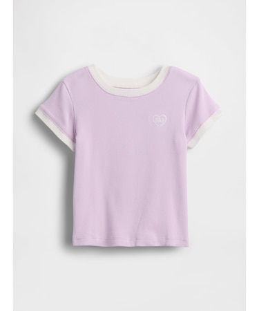 babyGap GAPロゴ リブ リンガーTシャツ