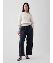 イージー ウエスト ダブルニー バレルパンツ