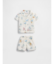 くまのプーさん コットンガーゼ コーデセット (ベビー)