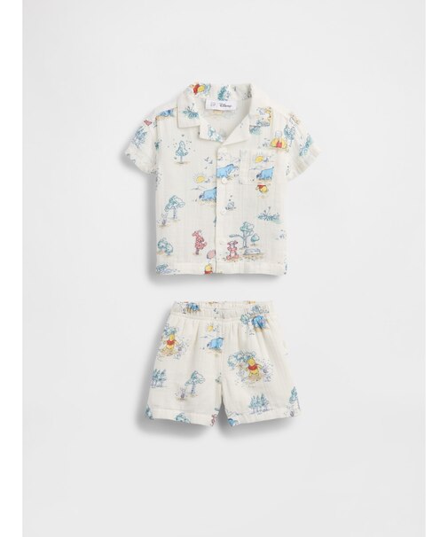 くまのプーさん コットンガーゼ コーデセット (ベビー)