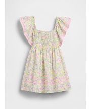 スモッキングギャザー フラッターフリルスリーブ ワンピース (幼児・ベビー)