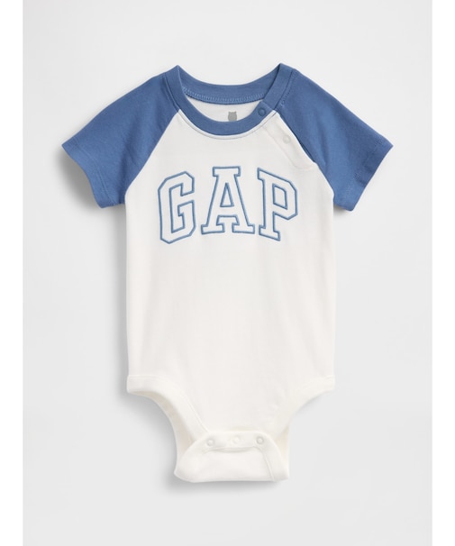 オーガニックコットン GAPロゴ ラグランスリーブ ボディスーツ (ベビー)