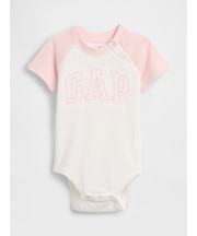 オーガニックコットン GAPロゴ ラグランスリーブ ボディスーツ (ベビー)
