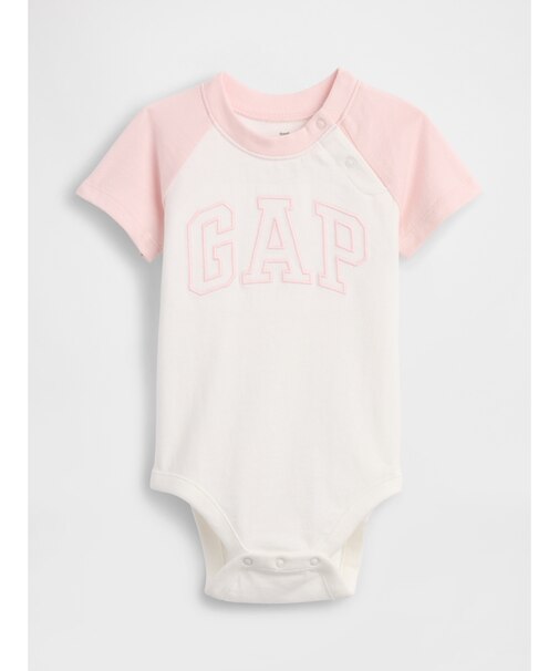 オーガニックコットン GAPロゴ ラグランスリーブ ボディスーツ (ベビー)