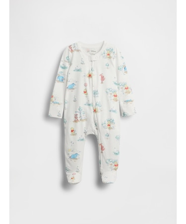 くまのプーさん オーガニックコットン 足つきカバーオール (ベビー)
