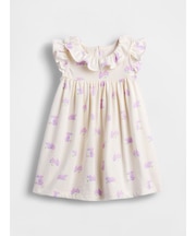 オーガニックコットン ラッフルフリル 襟付きワンピース (ベビー)