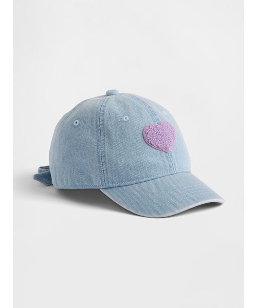 デニム フレンチテリー ハート ベースボールキャップ (キッズ
