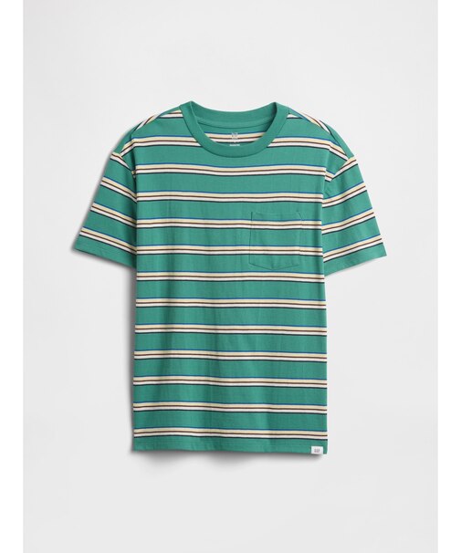 エブリディソフト ストライプ ポケットTシャツ (キッズ)