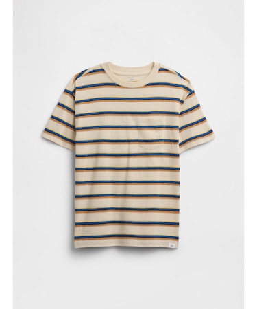 エブリディソフト ストライプ ポケットTシャツ (キッズ)