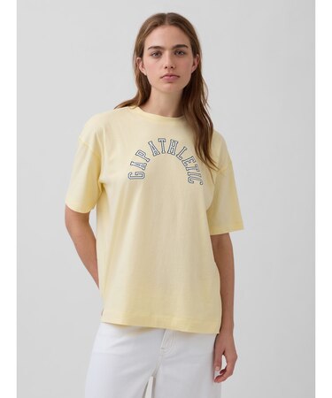 オーガニックコットン ヴィンテージソフト アスレチック GAPロゴ チュニックTシャツ