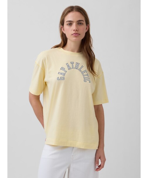 オーガニックコットン ヴィンテージソフト アスレチック GAPロゴ チュニックTシャツ